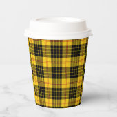 Citrus Yellow Kariert Paper Cups Pappbecher (Vorderseite)