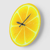 Citrus Yellow Lemon Frucht Slice Große Wanduhr (Winkel)