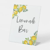 Citrus Yellow Lemon Party Lemonade Bar Sign Sockelschild (Vorderseite)