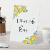Citrus Yellow Lemon Party Lemonade Bar Sign Sockelschild (In SItu)