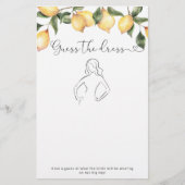 Citrus Zitrone Guess das Brautparty-Spiel (Vorderseite)