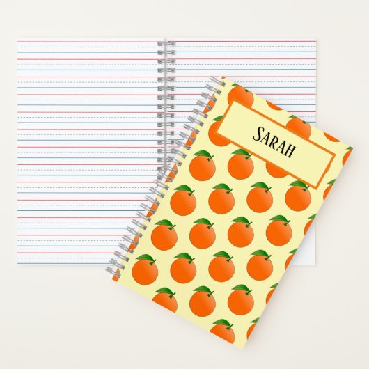 Citrusy Orange Pattern Notizblock (Innen)