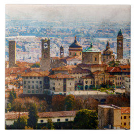 Citta Alta in Bergamo, Italien Fliese