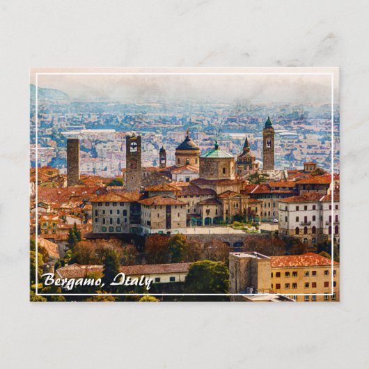 Citta Alta in Bergamo, Italien Postcard Postkarte (Vorderseite)