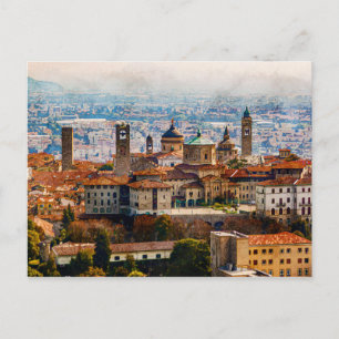 Citta Alta in Bergamo, Italien Postkarte