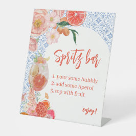Citurs Orange Aperol Spritz Bar Bridal Shower Sockelschild