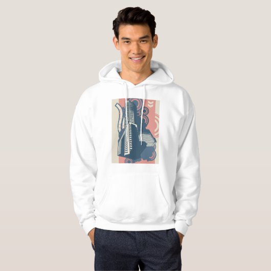 City Abstrakt Mens Hoodie (Vorne ganz)