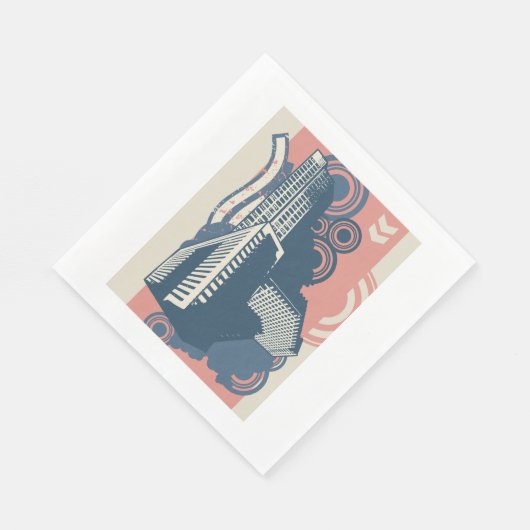 City Abstrakt Paper Napkins Serviette (Ecke)