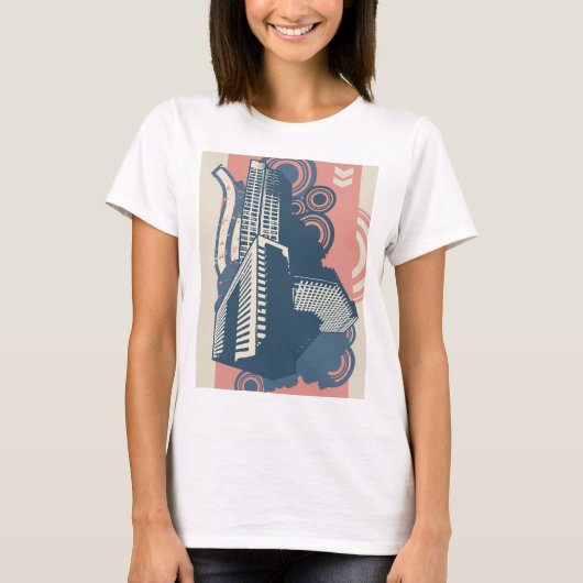City Abstrakt Womens T - Shirt (Vorderseite)