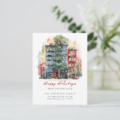 City Apartment Weihnachtsadresse Neue Adresse Ankündigungspostkarte (Stehend Vorderseite)