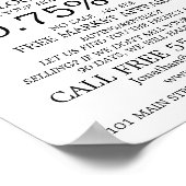 City Apartments, Realtor, Anwesen Agent Werbung Poster (Ecke)