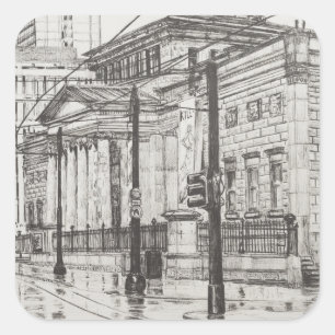 City Art Gallery Manchester. 2007 Quadratischer Aufkleber