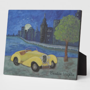 City at Night Plaque Fotoplatte