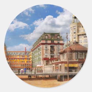 City - Atlantic City, NJ - The Dennis Hotel 1908 Runder Aufkleber
