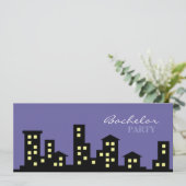 City Bachelor Party Einladung (Stehend Vorderseite)