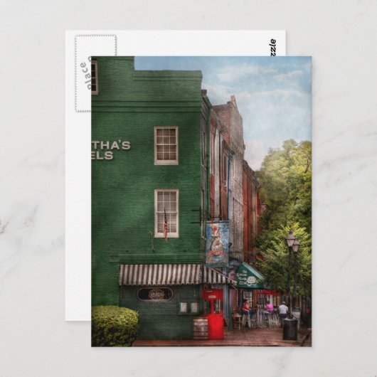 City - Baltimore, MD - Fells Point, MD - Bertha's Postkarte (Vorne/Hinten)