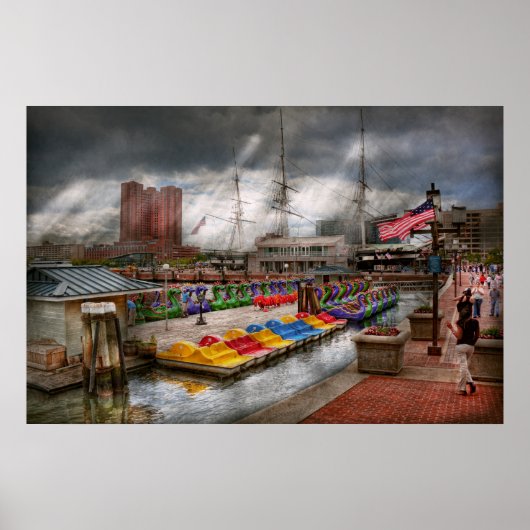 City - Baltimore MD - Modern Maryland Poster (Vorne)