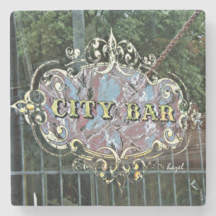 City Bar Athens Georgia Marmorstein Untersetzer. Steinuntersetzer