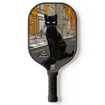 City Black Cat Personalisiert Pickleball Paddel