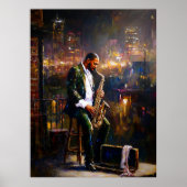 City Blues - Jazz Reflektionen zeitgenössisch Poster (Vorne)