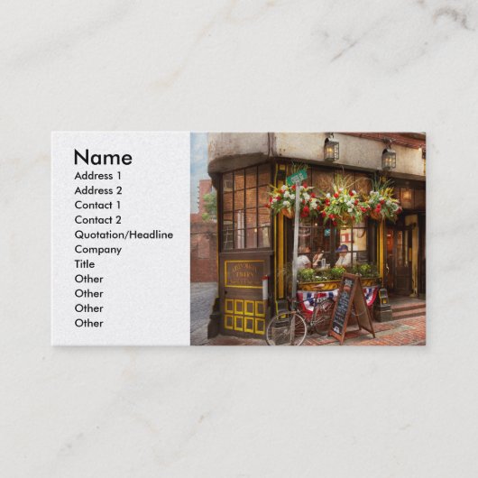 City - Boston MA - The Green Dragon Taverne Visitenkarte (Vorderseite)