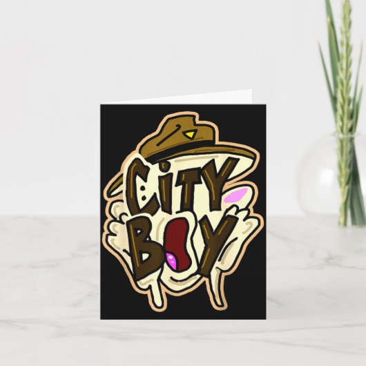 City Boy Meme Karte (Vorderseite)