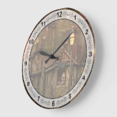 City - Bristol, England - A Steep, Steep Street Große Wanduhr (Winkel)