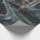 CITY BUILDINGS DURING NIGHT TIME GESCHENKPAPIER (Ecke)