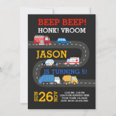 City Cars Einladung, 100% anpassbar Einladung (Vorderseite)