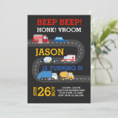 City Cars Einladung, 100% anpassbar Einladung (Stehend Vorderseite)