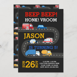 City Cars Einladung, 100% anpassbar Einladung