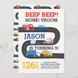 City Cars Einladung, 100% anpassbar Einladung