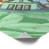 City Cat. Frühling. Mandala Poster (Ecke)