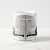 City Cat Looking Stylish Minimalist Art Jumbo-Tasse (Vorderseite)