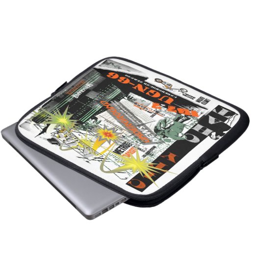 City Chat Electronics Bag Laptopschutzhülle (Vorne Knopf)