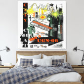 City Chat Wrapped Canvas Leinwanddruck (Insitu (Schlafzimmer))