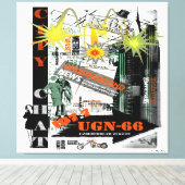 City Chat Wrapped Canvas Leinwanddruck (Insitu (Holzboden))