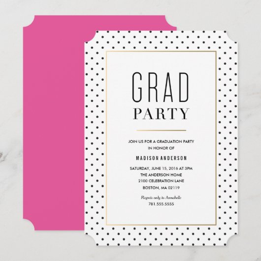 City Chic Abschluss Einladung (Vorne/Hinten)