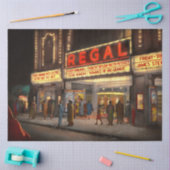 City - Chicago IL - Nachtleben am Regal Theater Seidenpapier (Basteln)