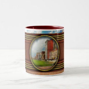 City - Chicago IL - South Michigan Ave 1911 Zweifarbige Tasse