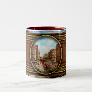 City - Chicago IL - South Wabash Ave 1900 Zweifarbige Tasse