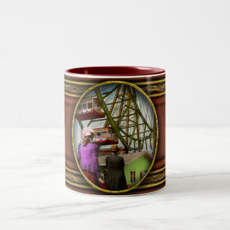 City - Chicago,IL - The first Ferris Wheel 1893 Zweifarbige Tasse