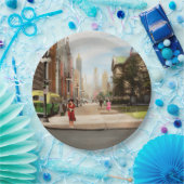 City - Chicago IL - The Magnificent Mile 1940 Pappteller (Party)