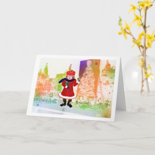 City Christmas LeeMarie's Creative Design Card Karte (Gelbe Blume)