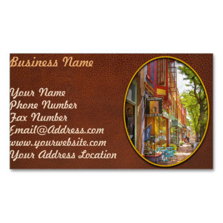 City - Corning NY - Market Street Kaffee & Tee Magnetische Visitenkarte