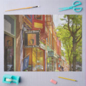 City - Corning NY - Market Street Kaffee & Tee Seidenpapier (Basteln)