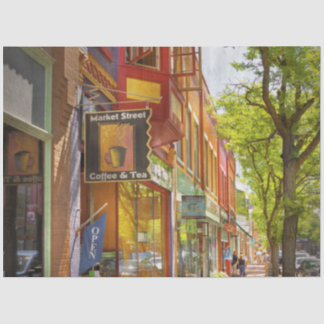 City - Corning NY - Market Street Kaffee & Tee Seidenpapier