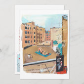 City Dach Beach Einladung (Vorne/Hinten)