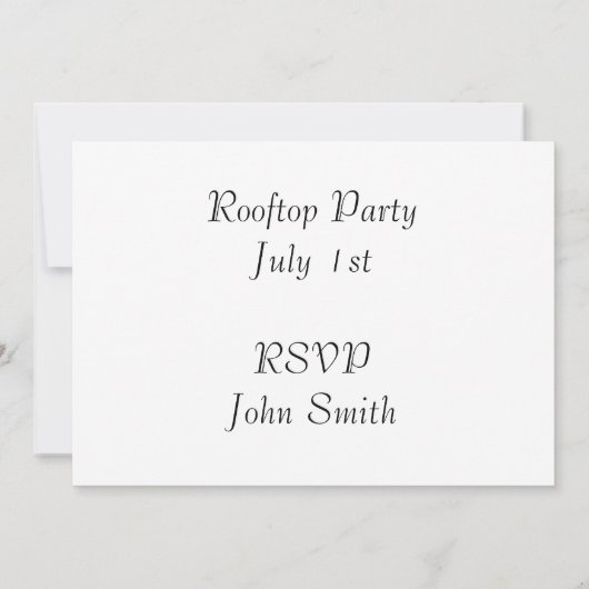 City Dach Einladung (Rückseite)