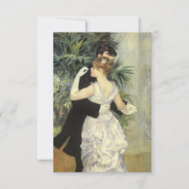 City Dance by Pierre Renoir Vintage Wedding RSVP Karte